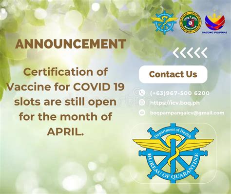 boq pampanga|Certification of Vaccine for COVID 19 .